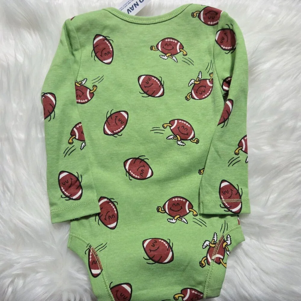 Old Navy Football Design Long-Sleeved Bodysuit